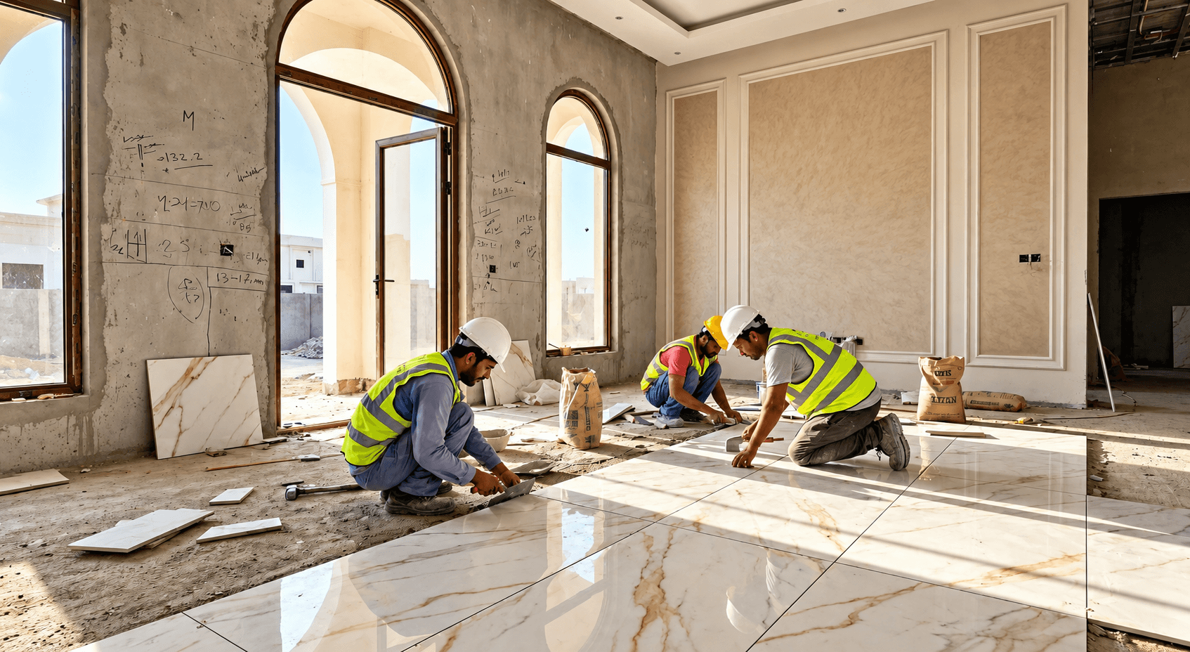 أعمال التشطيبات الداخلية والخارجية Interior & Exterior Finishing Works